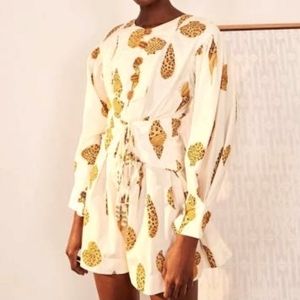 Farm Rio leopard seashell print romper